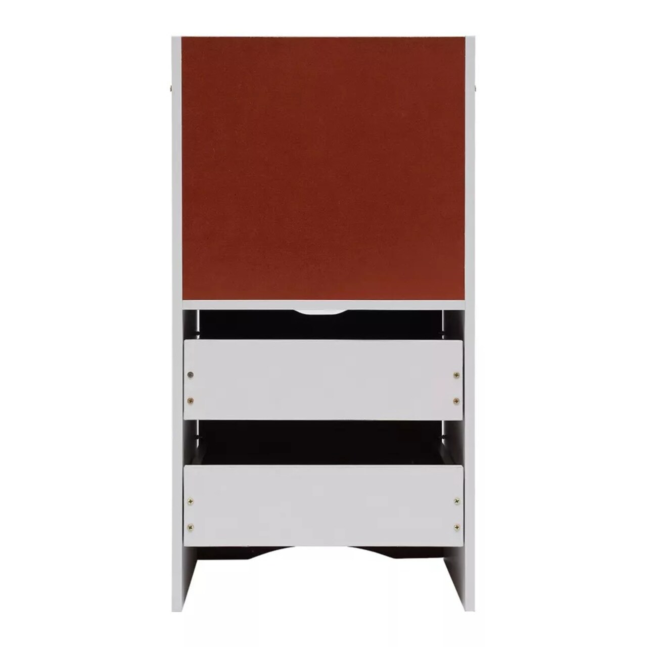 Modern Nightstand Bedside Table W/2 Drawers White Bed Side End Table Bedroom